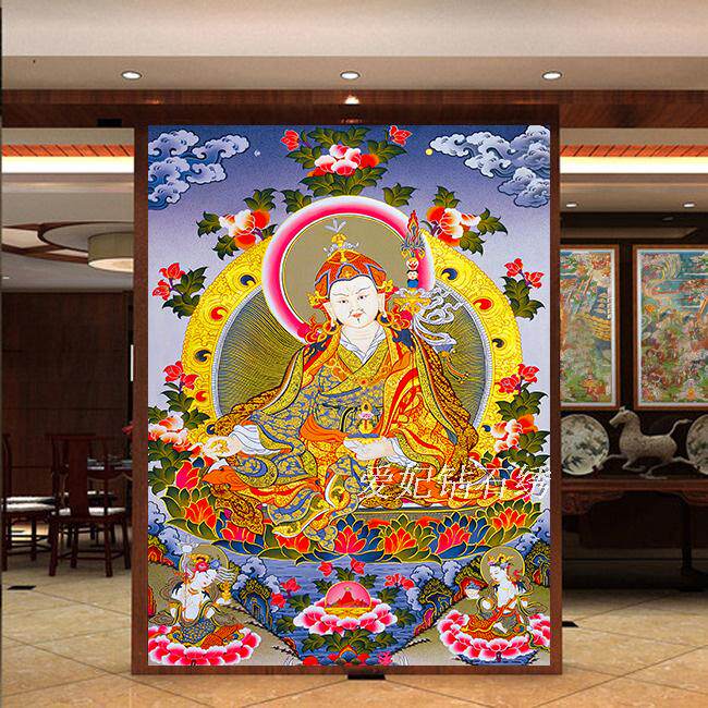 新款客厅DIY钻石画方钻满钻沾贴钻印花十字绣唐卡莲花生大士佛像