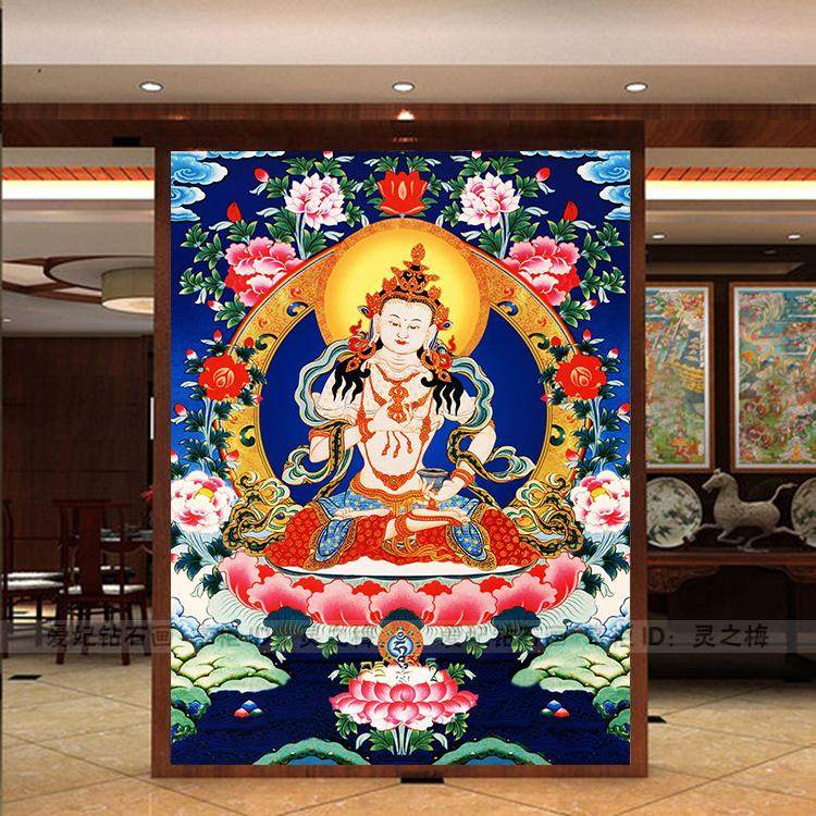 藏族客厅佛堂唐卡方钻满钻钻石画点钻十字绣报身报身金刚萨垛佛像