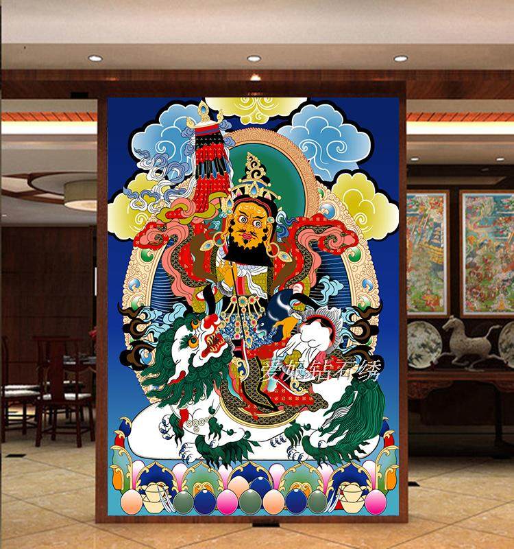 新款客厅方钻钻石画满钻钻石绣十字绣带钻唐卡财宝天王菩萨佛像