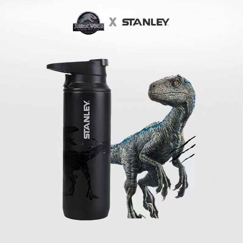 STANLEY侏罗纪恐龙联名款直身杯史丹利不锈钢户外便携真空保温杯