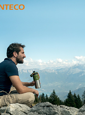 新款正品法国SANTECO户外露营运动不锈钢大容量便携水壶保温杯