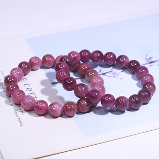 粉红碧玺手串女 黑糖糖果七彩紫西瓜碧玺手链彩虹猫眼礼物饰品