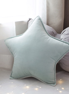 ins少女心星星抱枕定制北欧沙发靠垫可爱汽车抱枕午睡枕套大靠枕