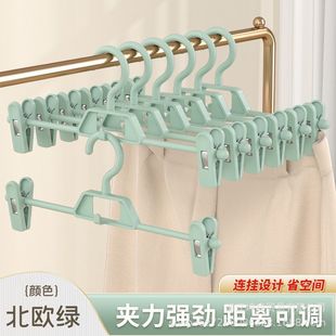 挂架旋转痕防滑收纳夹子家用裤 夹内衣裙夹裤 子衣架 架裤 多功能裤