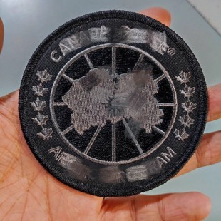 大鹅logo标魔术贴刺绣补丁贴羽绒服标衣服贴卫衣帽子标贴缝徽章贴