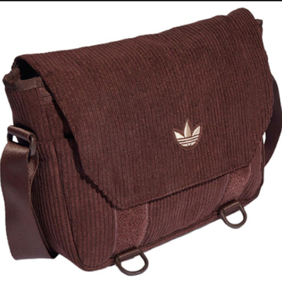 阿迪达斯男女灯芯绒斜挎包单肩包