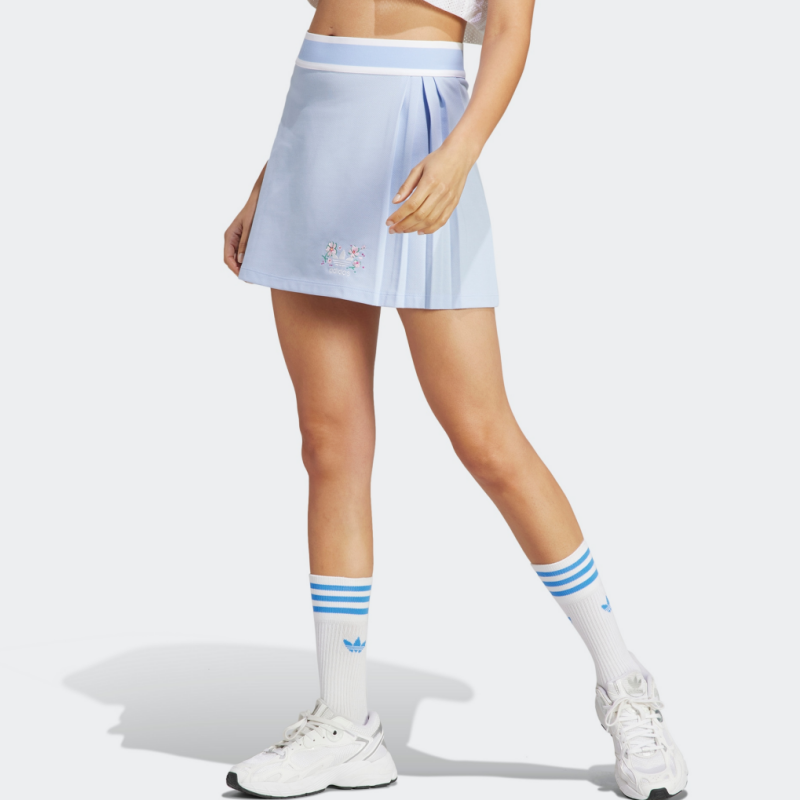 Adidas女子运动休闲花朵A字短裙