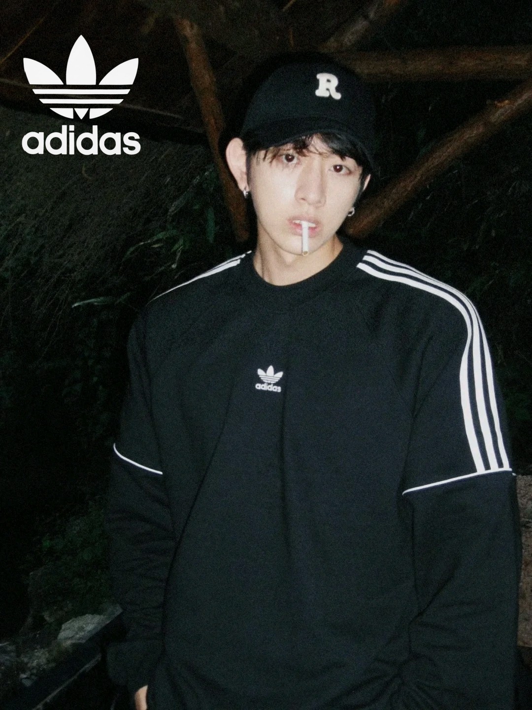 阿迪达斯2023秋冬新品圆领长袖