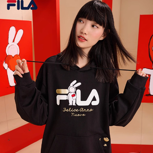 斐乐张艺兴同款FILA卫衣情侣款安东尼不二兔连帽男女F11U319205F