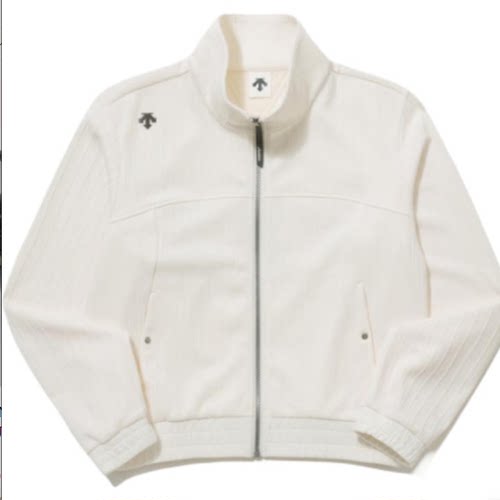 迪桑特女款纯色拉链长袖夹克