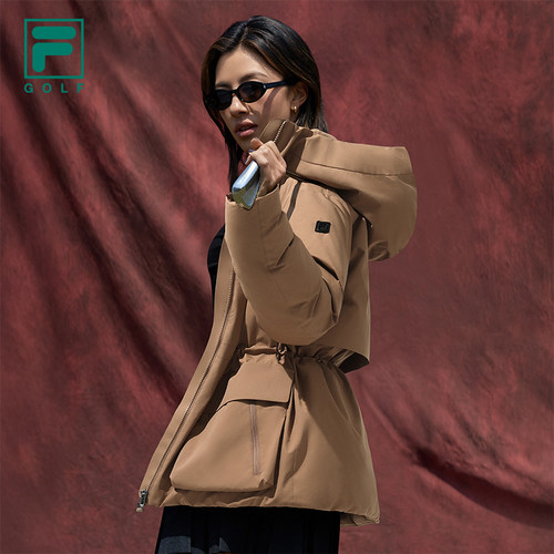 FILA斐乐高尔夫防水连帽羽绒服