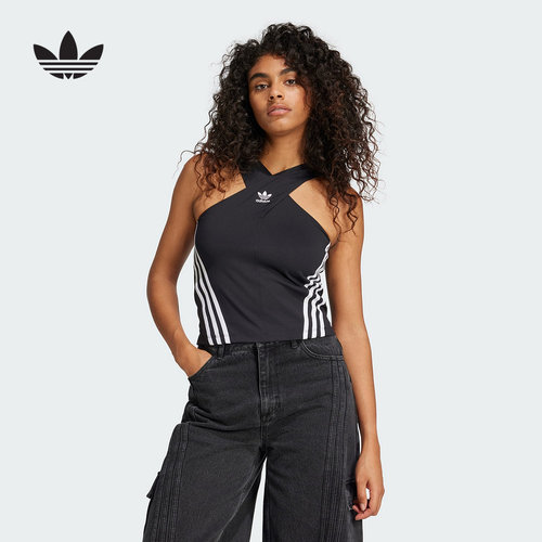 adidas阿迪达斯2024秋女紧身复古运动背心 JM9258 JM9260