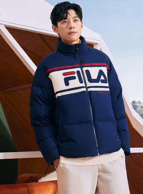 斐乐FILA 男女同款百搭舒适保暖简约立领羽绒服 F11U349903F