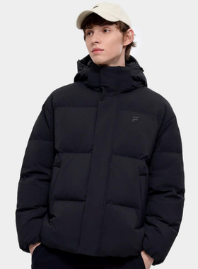 斐乐FILA潮牌FUSION保暖羽绒服男跑步训连帽保暖外套T11M445905F