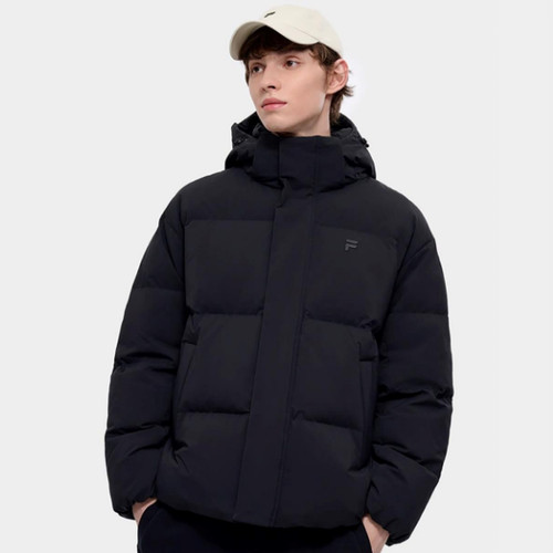 斐乐FILA潮牌FUSION保暖羽绒服男跑步训连帽保暖外套T11M445905F