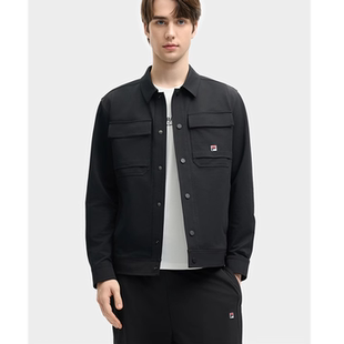 斐乐易烊千玺同款 外套男休闲商务翻领上衣F11M528501F FILA长袖