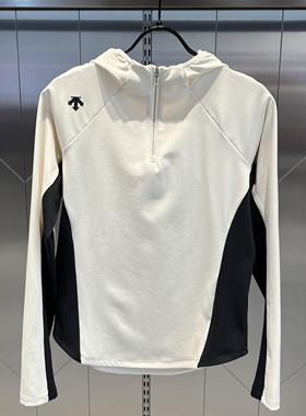 迪桑特 DESCENTE 女舒适半拉链健身瑜伽连帽卫衣D4332THD33