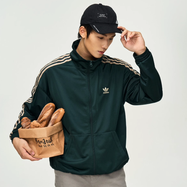 Adidas/阿迪达斯三叶草男女经典复古休闲立领外套JL8400/JL8398