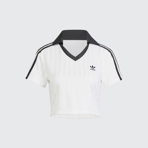 adidas阿迪达斯三叶草短款运动上衣V领短袖POLO衫JD2608 JD2606