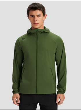 DESCENTE迪桑特男女款轻薄透气运动休闲连帽夹克外套D4391TWB30