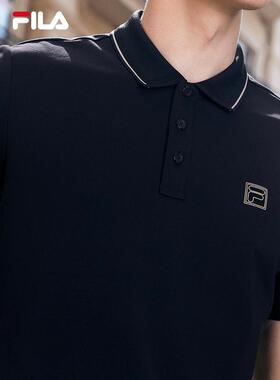 斐乐 FILA翻领短袖POLO衫男士夏季透气休闲上衣短袖F11M428119F