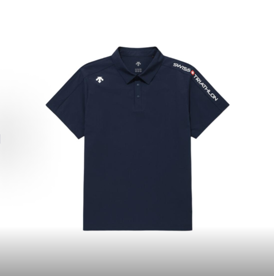 迪桑特字母品牌Logo纽扣短袖Polo衫男款SR221IPS56