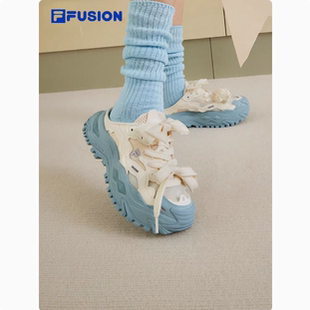 FILA斐乐FUSION潮牌BIANCO 拖鞋 厚底运动鞋 T12W331302F MULE女鞋