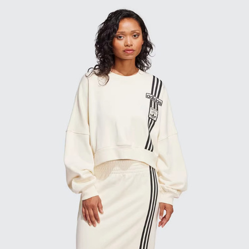 adidas阿迪达斯三叶草三条纹套头衫女潮流圆领卫衣JD0084/JD0189