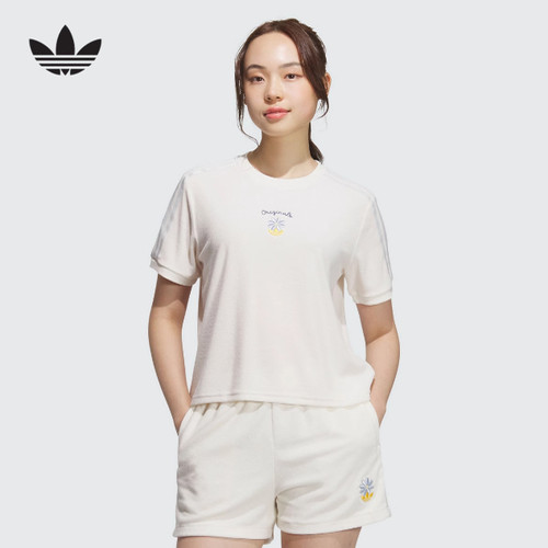 adidas阿迪达斯三叶草运动套装短袖短裤女装春夏新款KB8960KB8961