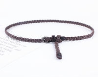 Fashionable thin belt for women, no perforation, ins style, versatile woven women's belt to decorate skirts and pants, waist chain and rope thumbnail 6