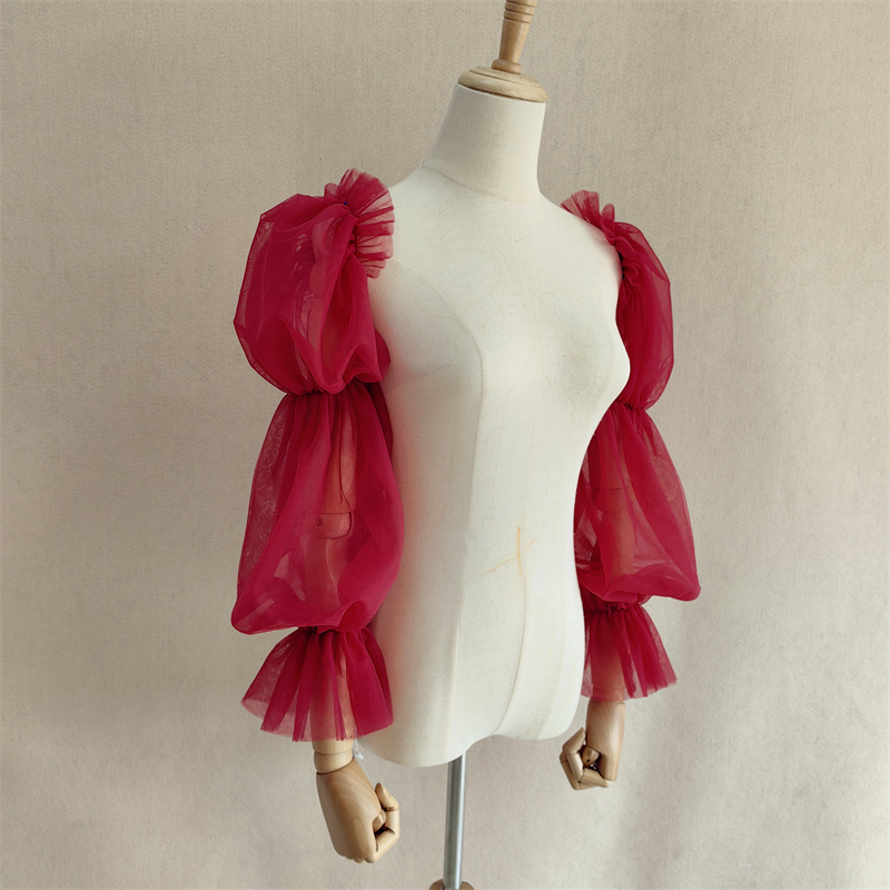 涵妃娅女春秋网纱荷叶边袖子