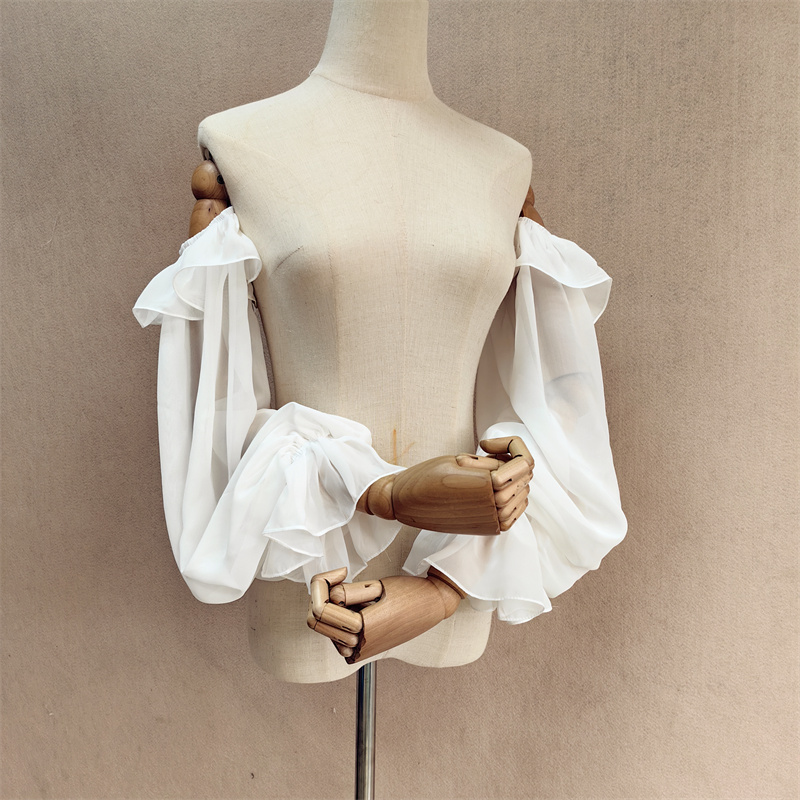 涵妃娅女春夏秋冬雪纺荷叶边袖子