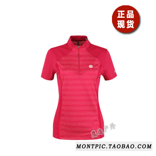 MONTPIC韩国WTSJ92403透气速干运动户外徒步登山健身夏女短袖T恤