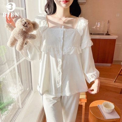 女海岛绒花边睡衣套装