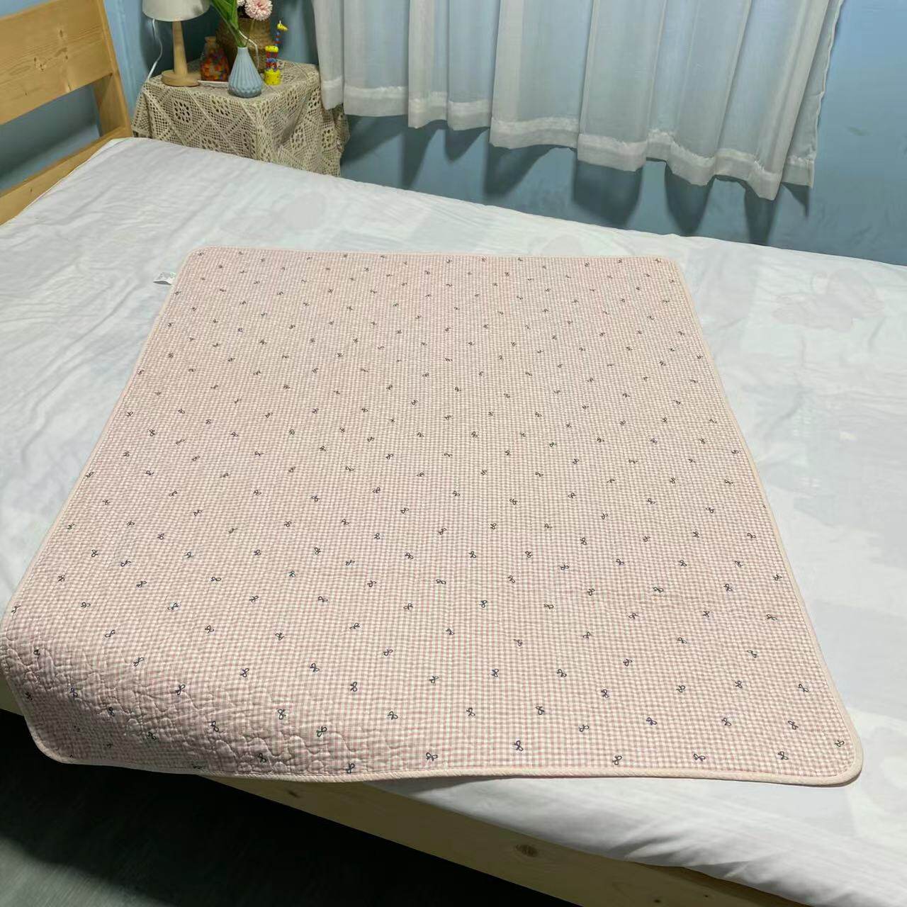 隔脏垫双面纯棉隔脏垫姨妈期床单保护垫夹棉床盖经期垫透气可机洗