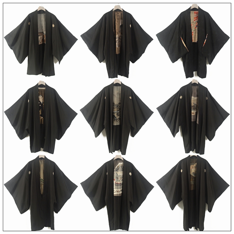 vintage古着孤品风羽织手绘褂子