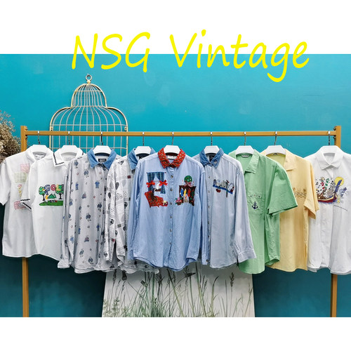 纯棉衬衫vintage复古着