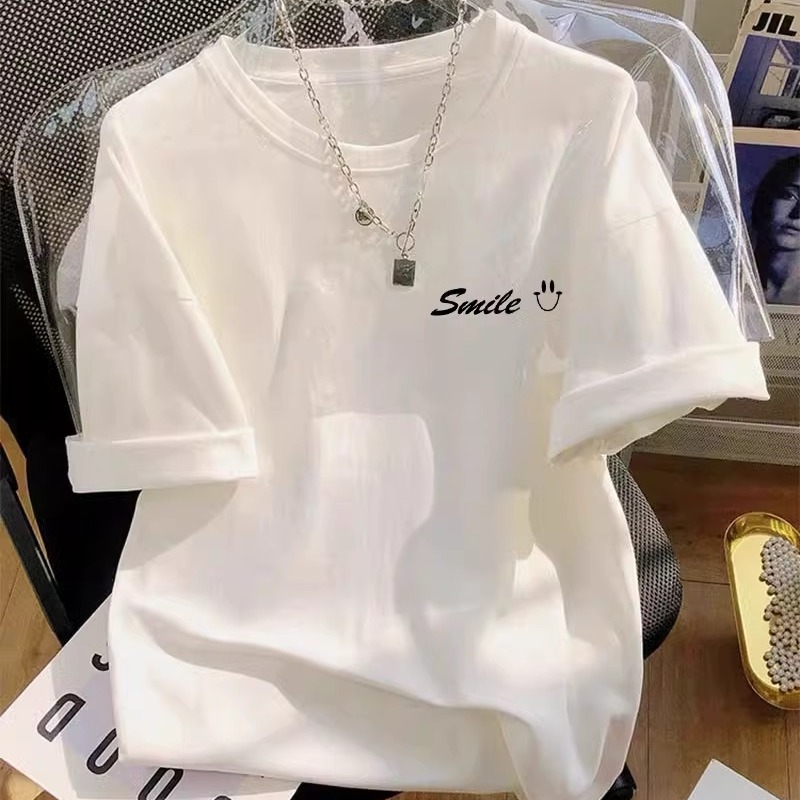短袖女t恤2025新款夏季爆款大码女装女士宽松纯棉小众上衣半袖夏Y