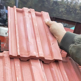 红洋瓦缸瓦农村屋顶老房子烧结瓦屋面瓦挂瓦红色土瓦平板大红瓦