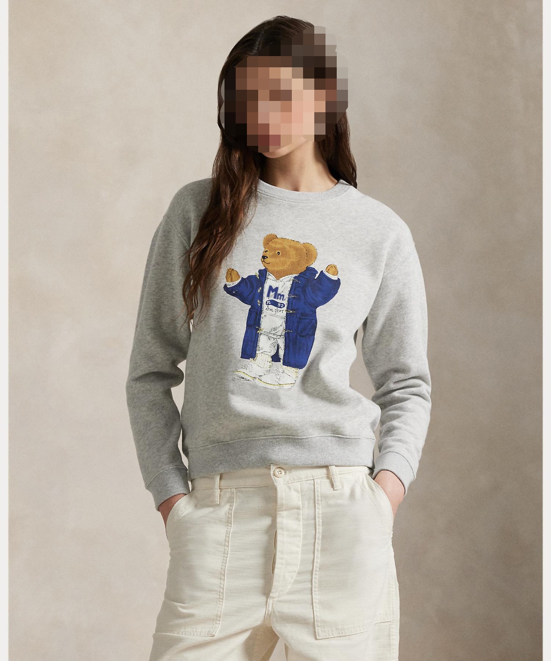 2026春款男女小熊圆领宽松卫衣