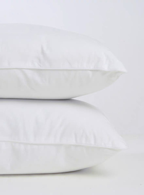 GIRONES精选纯棉白色防羽布高弹柔软羽丝绒填充靠垫抱枕芯