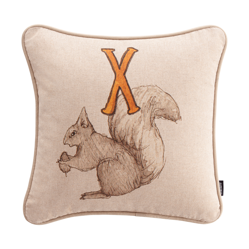 进口印花手绘卡通可爱风沙发抱枕