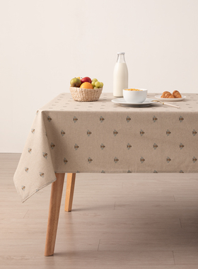 GIRONES进口防水防油防烫百搭清新小蜜蜂餐桌茶几桌布桌垫可定制