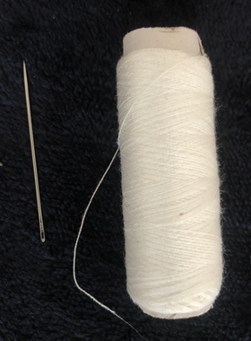 针线手工缝纫工具耐用服装辅料缝纽扣用钢针白色黑色家用生活用线