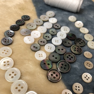 高档衬衫 衣服扣 开衫 贝壳纽扣衬衣百搭扣子天然贝母四眼彩色扣韩版