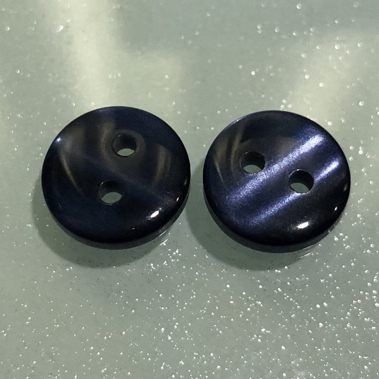 11.3mm宝蓝色珠光纽扣树脂钮扣衬衣衬衫扣子环保纽扣成人衬衣扣子