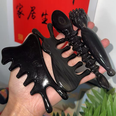 天然白牛角刮痧按摩板片