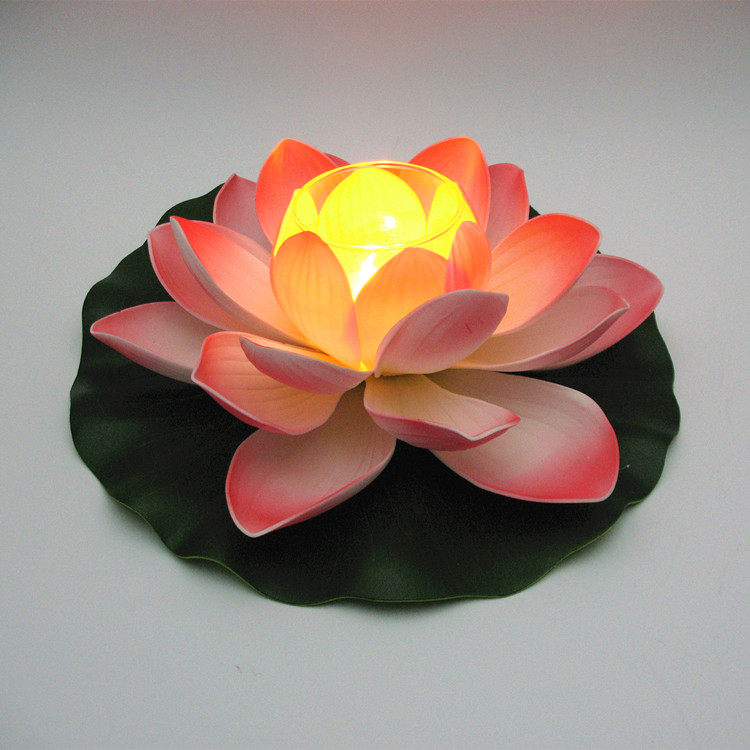 鼎承新款荷花莲花祝福许愿灯蜡烛电池两用户外景观装饰灯舞台表演