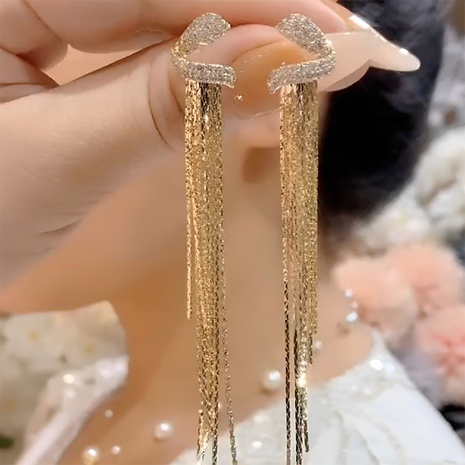 银耳环9999纯银波西米亚链子流苏耳环女长款气质S925银针耳钉耳坠