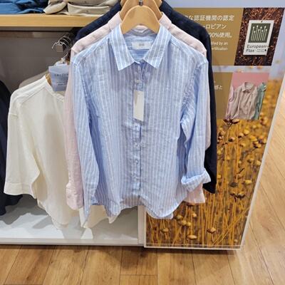 优衣库女式长袖衬衫475647